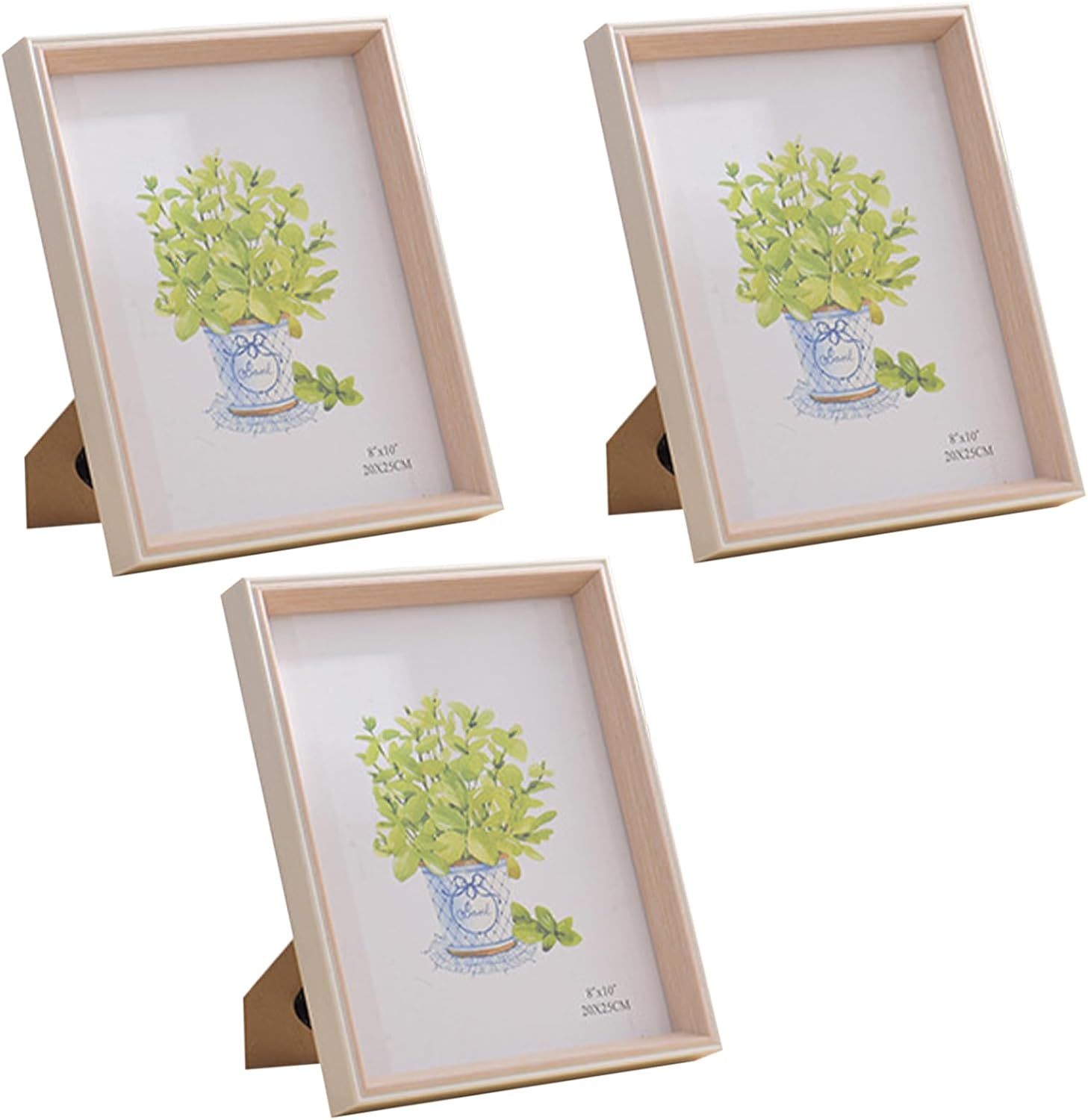 3 Pcs 6" Deep Photo Frames, 6"X 4" Photo Frames with Vertical/Horizontal Angle Bracket, Stereoscopic 3D Portrait Photo Frames, Picture Frames for Home Office Decoration Tabletop Wall Display (Grey)