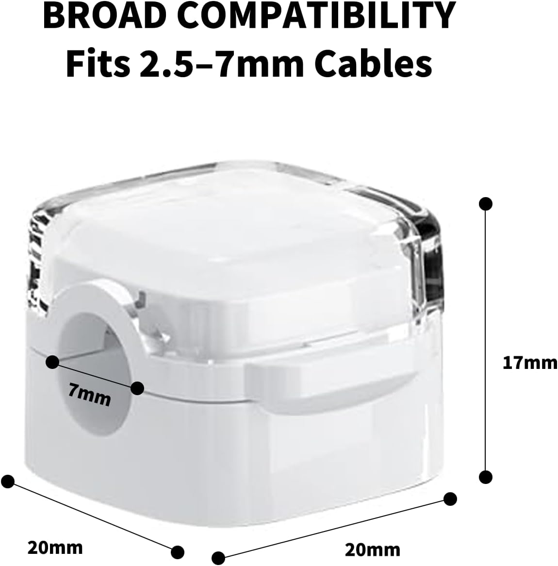 ONBPIY 6 Pack Magnetic Cable Clips Adhesive Cord Holder Wire Desk Organizer Keeper for USB Charger Cable Home & Office Wall Kitchen Car Desktop Nightstand White