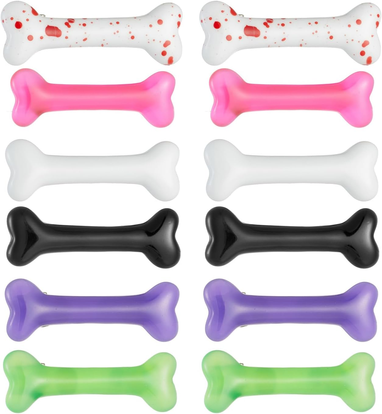 12 Pieces Bone Styling Hair Pins, Creative Styling Hairpins, Funny Hair Pins, Hair Styling Accessories, Party Hair Accessories image number 1