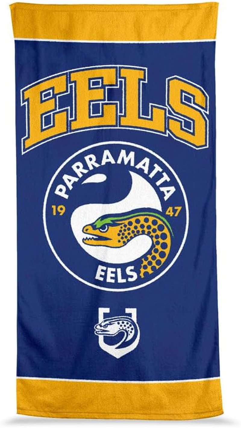 NRL Parramatta Eels Jumbo Beach Bath Towel, 90 X 170Cm