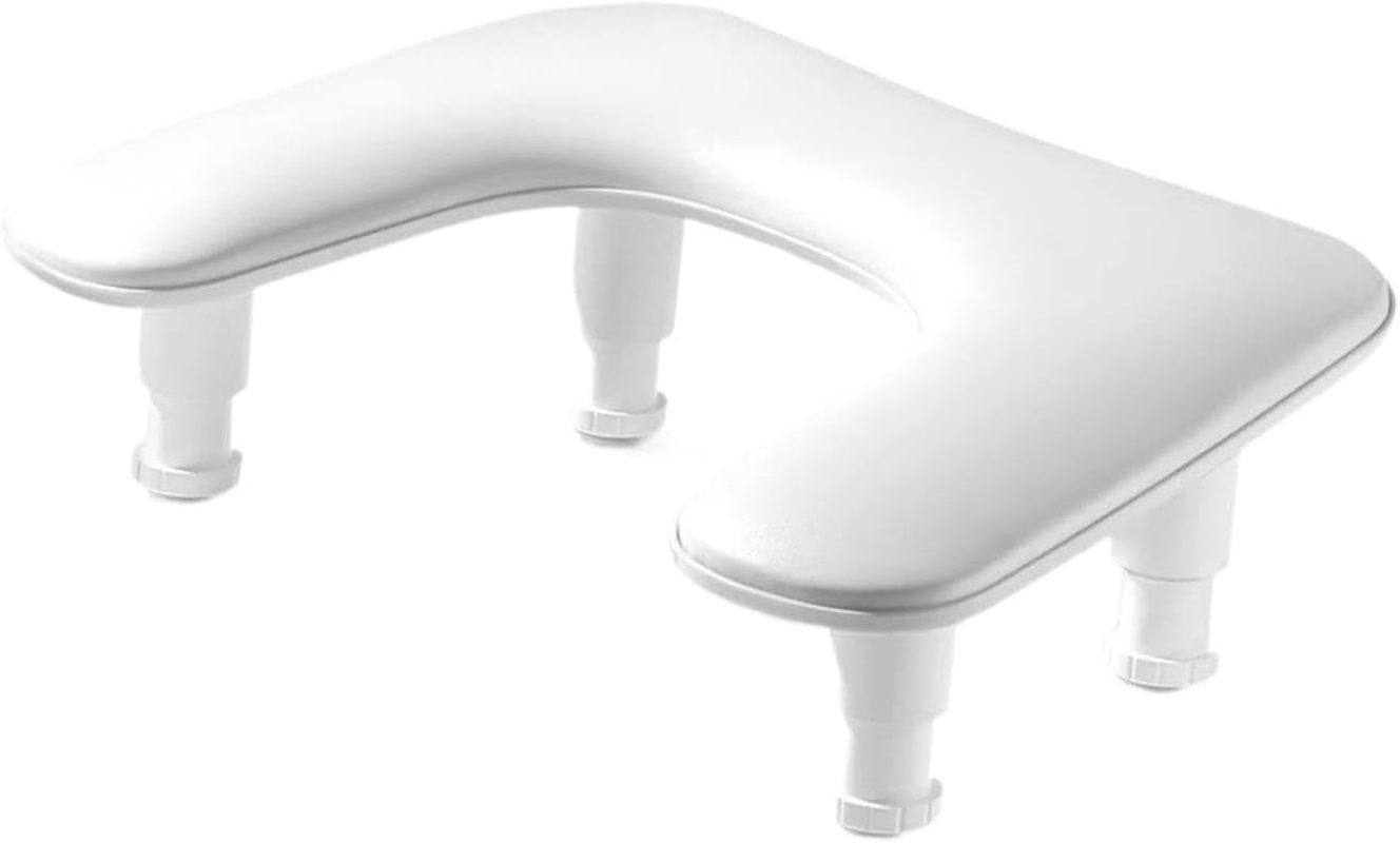 TENOL Nail Art Hand Rest Nail Arm Rest Pillow Professional Nail Art Hand Holder Manicure Tool Adjustable Height, White image number 5