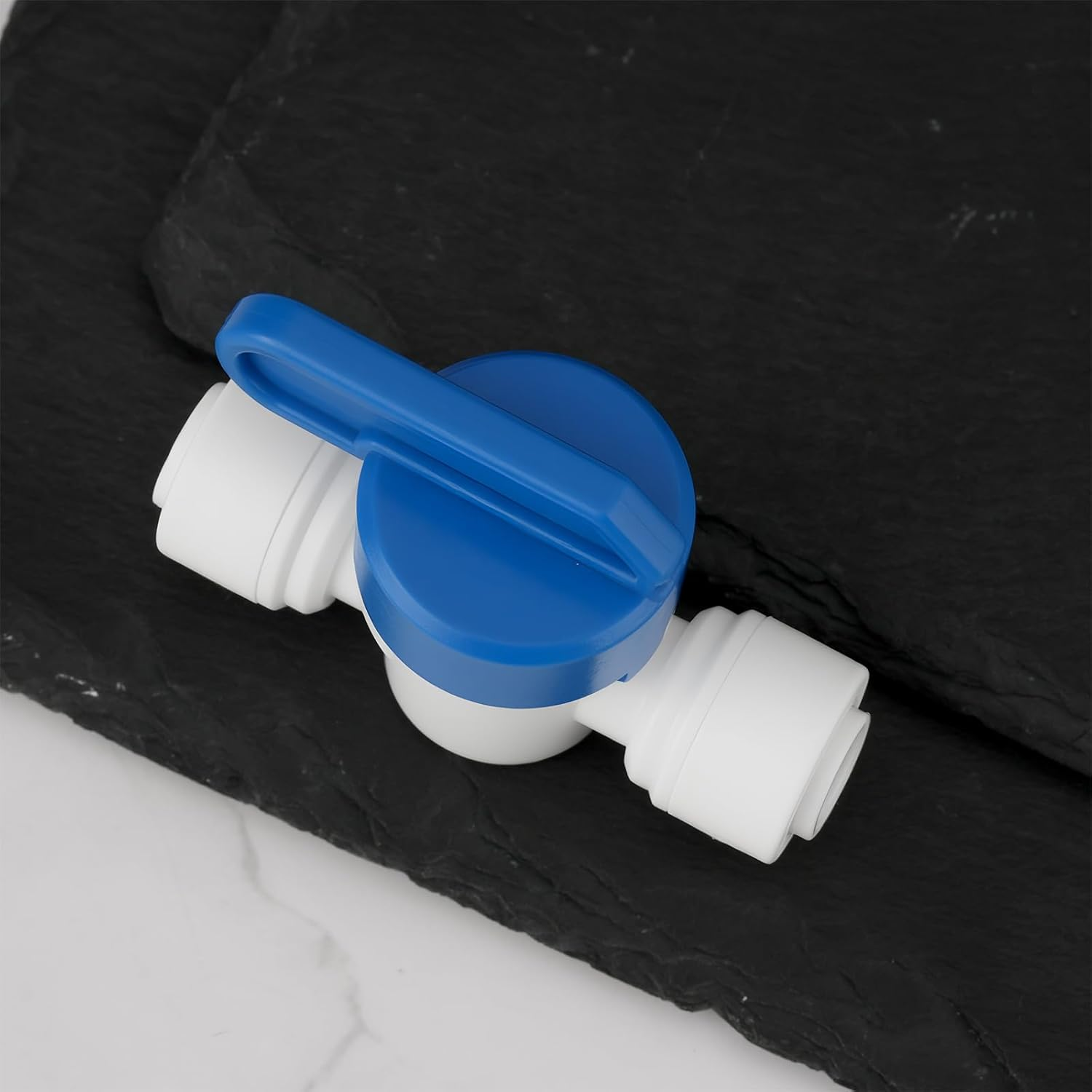 SING F LTD 2Pcs 1/4 Inch Shut off 6.5Mm Straight Connector for RV Camper Reverse Osmosis and Drinking Water 50X36Mm image number 4