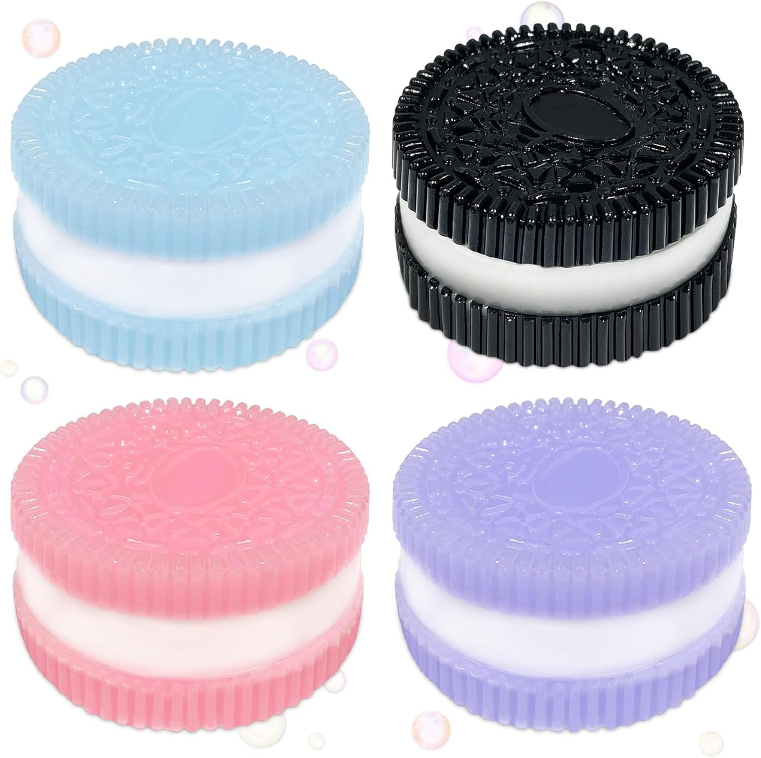 4 Pcs Biscuit Stress Relief Toy, Super Soft Memory Recovery Reusable Taba Squishy Toy , Fufu Squishy Toy for High Stress People (4Pcs-Cookie)