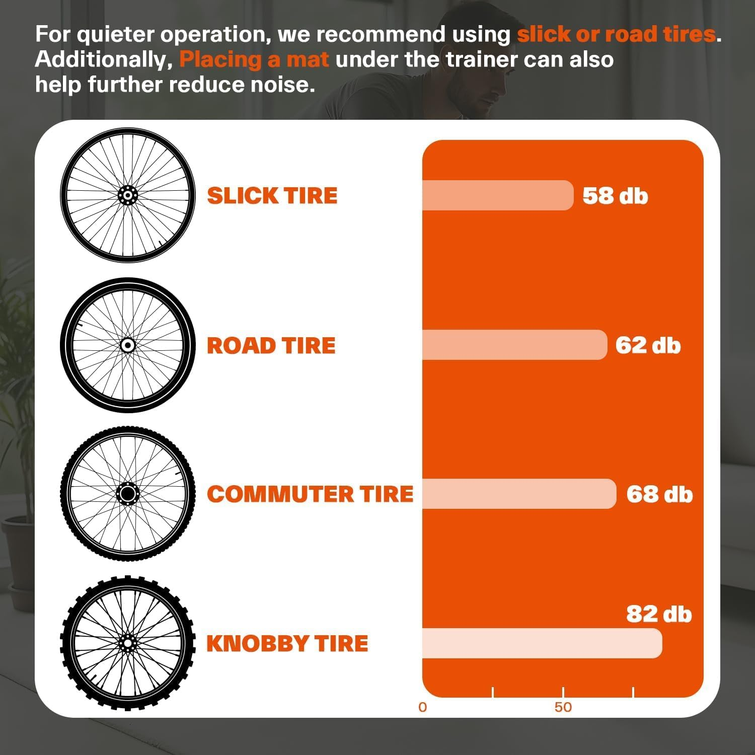 Sportneer Bike Trainer: Magnetic Stationary Bicycle Trainers for 26-28" & 700C Wheels - Adjustable 6 Level Bike Trainer Stand for Indoor Riding with Quick Release Lever & Front Wheel Riser Block image number 6
