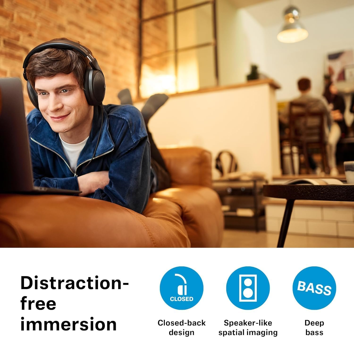 Sennheiser HD 620S Closed-Back Headphones - Premium Audiophile Stereo Sound with Speaker-Like Spatial Imaging and Optimized Surround for Immersive Listening - Wired, Black image number 5