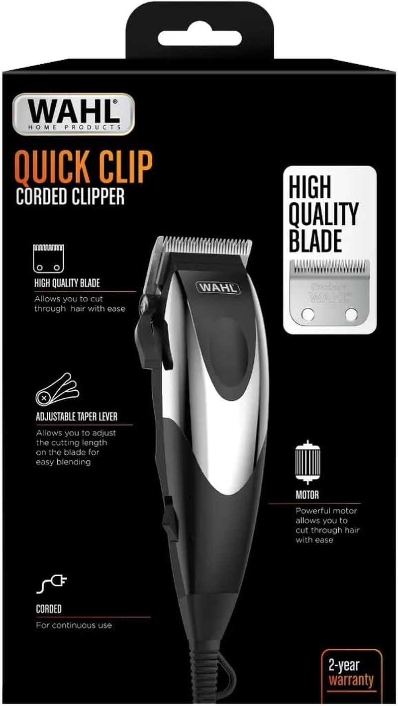 Wahl Quick Clip Professional Hair Clipper | Maintenance-Free Steel Blades | Complete Kit with 6 Guide Combs & Tools image number 3