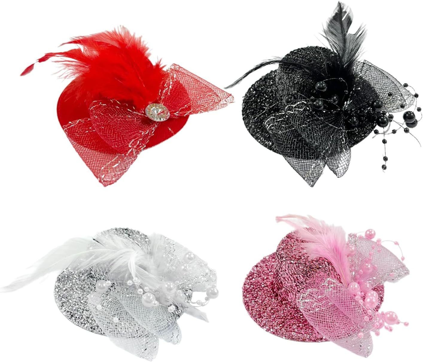 Set of 4 Hat Styling Hairpins, Creative Hair Pins, Decorative Hair Pins with Party, Hair Styling Accessories, Retro Hairpins. image number 5