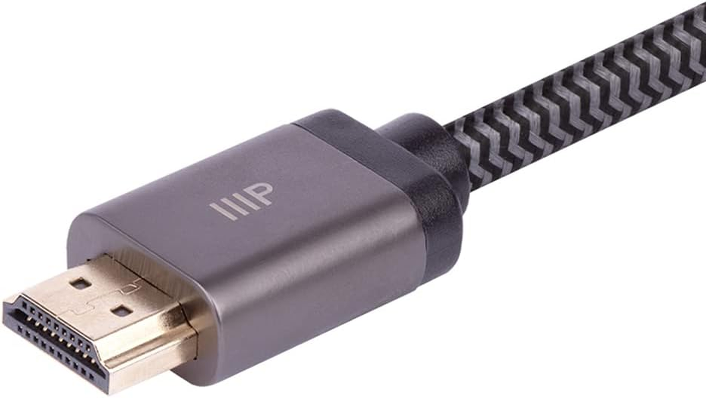 Monoprice 8K Certified Braided Ultra High Speed HDMI 2.1 Cable - 15 Feet - Black | 48Gbps, Compatible with Sony PS 5, PS 5 Digital Edition, Xbox Series X, and Xbox Series S image number 2