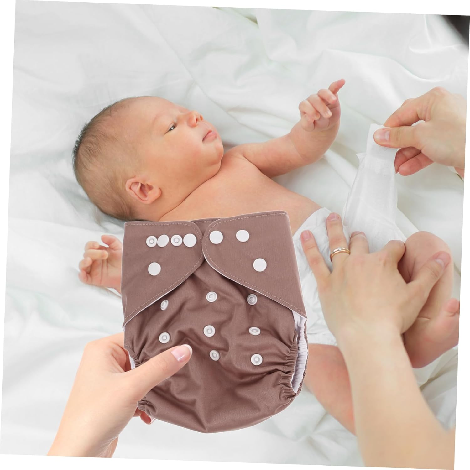 Baby Cloth Diapers Reusable Waterproof Swim Diaper for Newborns Unisex Washable Training Pants Suitable for Travel and Swimming Pink image number 2