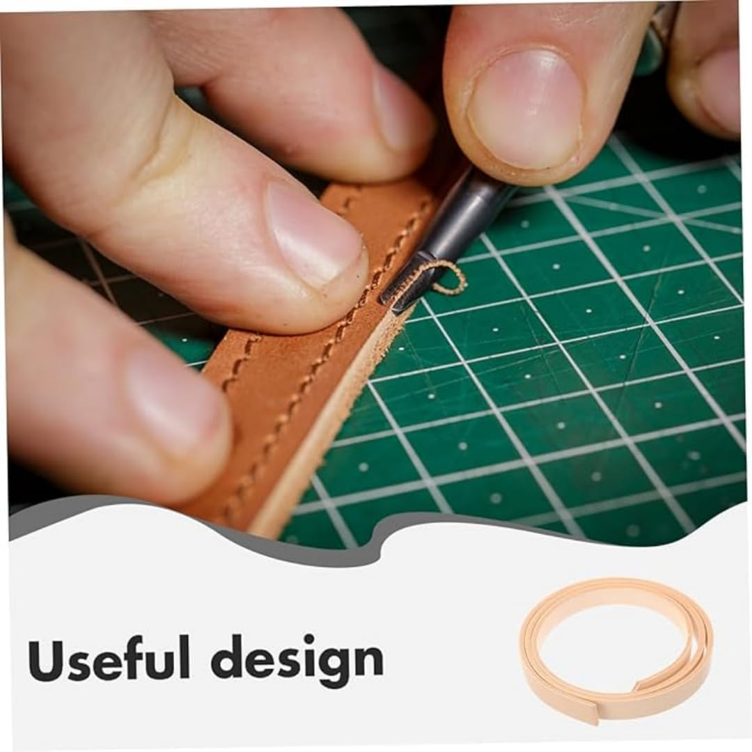 Leather Strip Leather Strap for Bag Vegetable-Tanned Leather Semi-Finished Leather Strap Handcraft Leather Strap Semi-Finished Belt Material Belt Semi-Finished Products image number 4