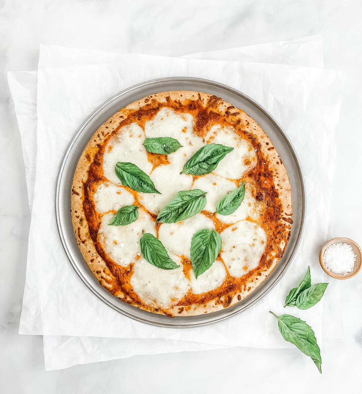 USA PAN 1090PZ Bakeware Aluminized Steel Pizza Pan, 12-Inch, Grey image number 5