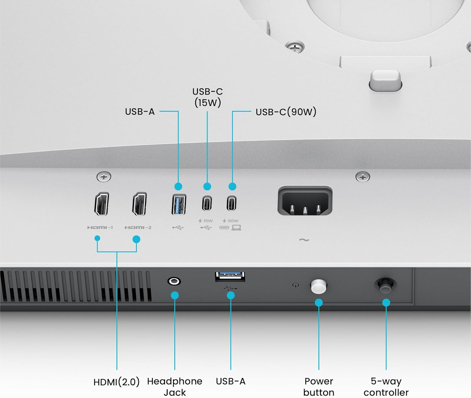 Benq MA320U 32&rdquo; 4K 3840X2160 Monitor for Macbook&reg; Pro/Air, Dual USB-C, 90W Power Delivery, Mac Color Match, USB Hub, Brightness & Volume Control on Mac, Height & Tilt Adjustable Stand, P3 Color Gamut image number 6