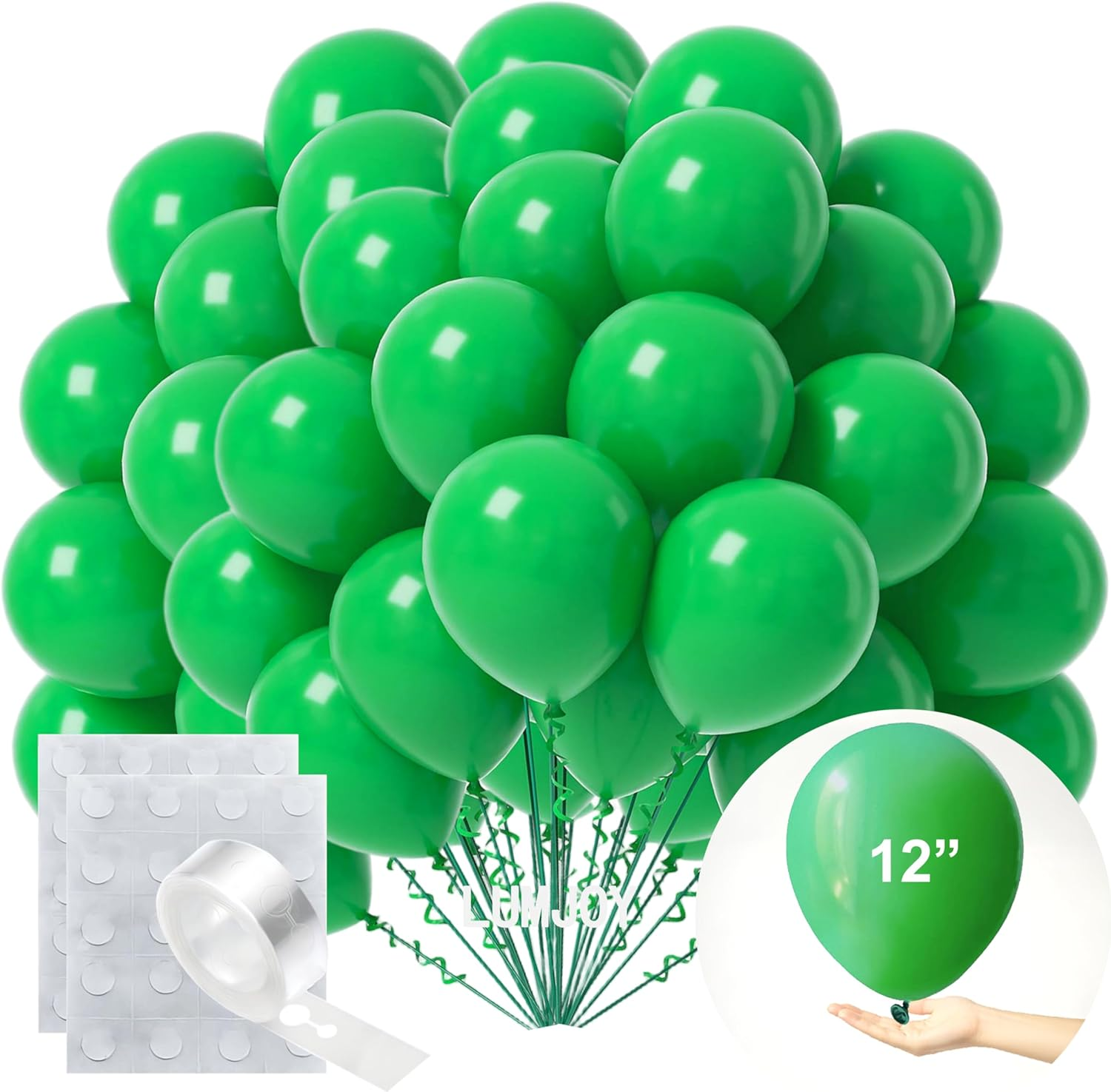 Lumjoy Matte Orange Latex Balloons 50Pcs 12 Inch 30Cm Decorative Helium Balloon with Strip and Sticker for Birthday Baby Shower Wedding Engagement Graduation Festival Party Decorations