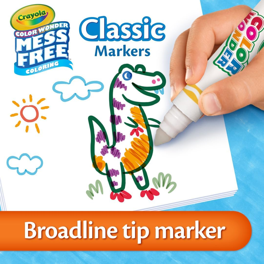 Crayola Color Wonder Marker Refill Set (20Ct), Mess Free Broad Line Markers for Toddlers, Mess Free Coloring for Kids, Toddler Gifts image number 2