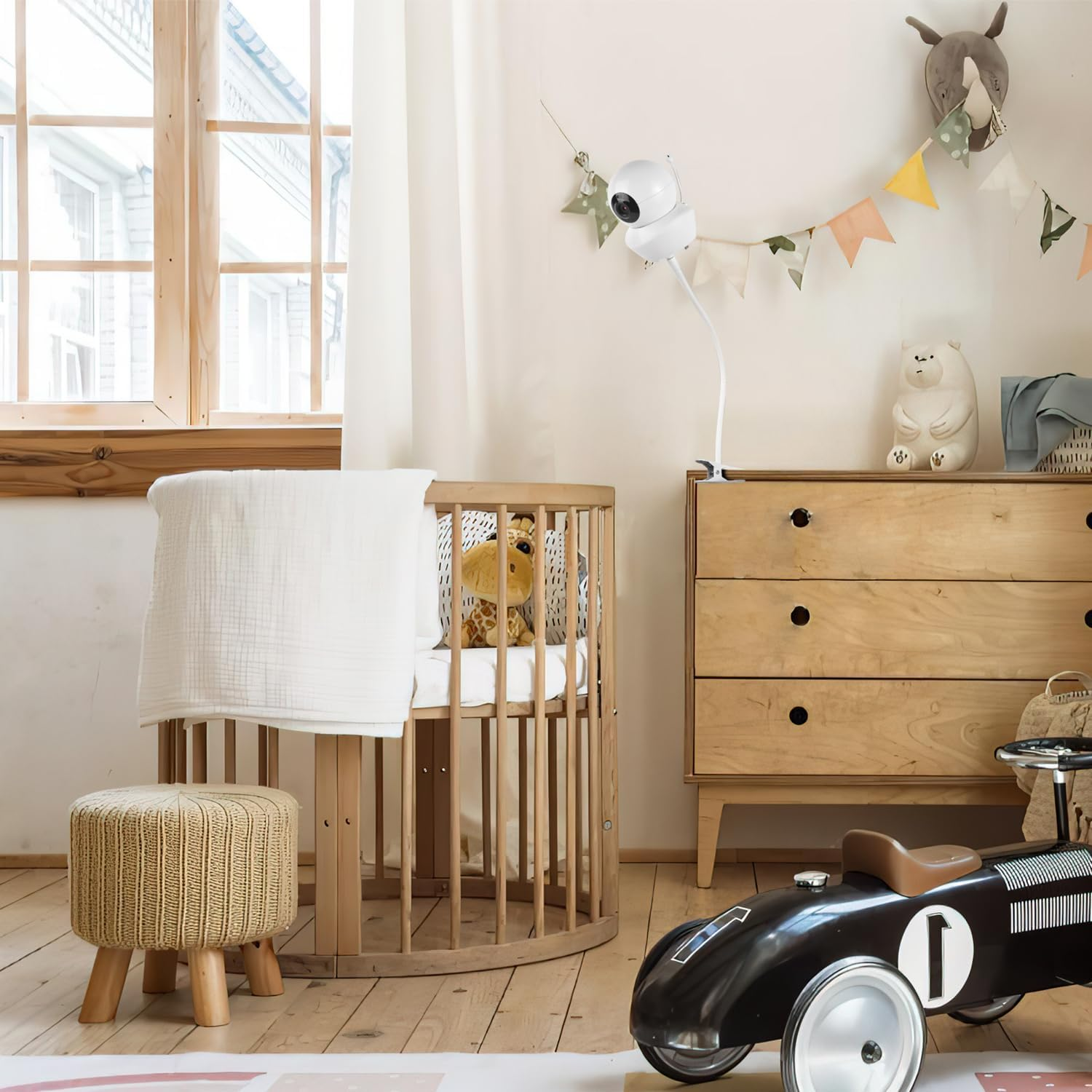 Flexible Baby Monitor Mount for Babysense V43/HDS2/V24R/VBM55TX/ Max View Video Baby Monitor, Gooseneck Baby Monitor Stand with Perfect View Angle and Easy Installation, Attach to Wherever You Want image number 6