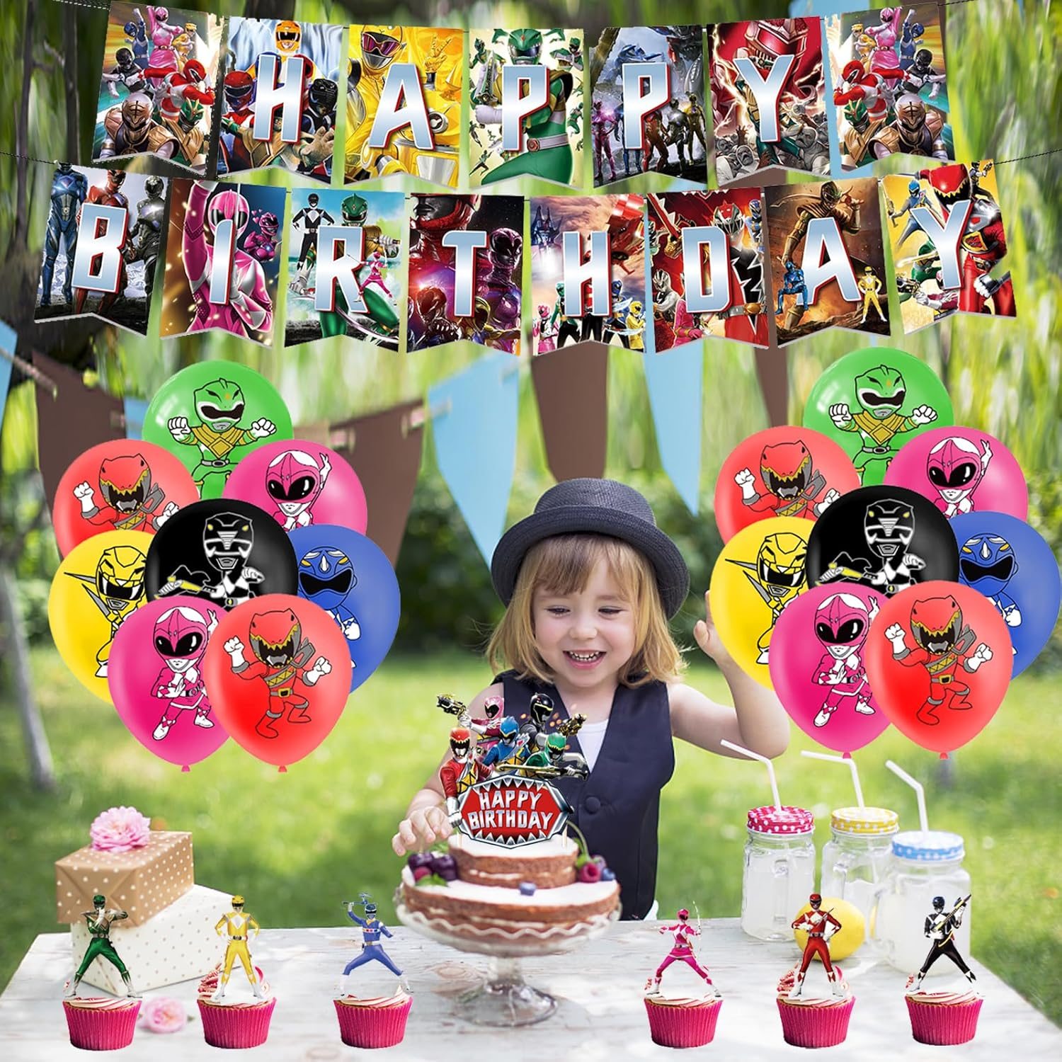 Power Rangers Birthday Party Decorations Power Ranger Birthday Decoration Power Rangers Balloon Decorations Power Hero Birthday Balloons Power Hero Cake Decorations Power Ranger Birthday Banners image number 6