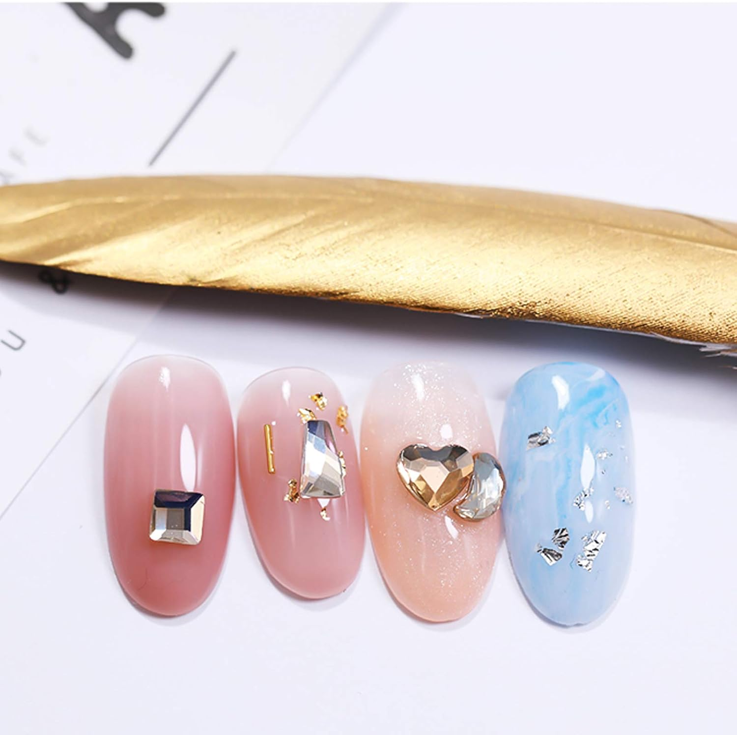 50 Grains Nail Art Rhinestone Flat-Back Rhinestone DIY Crystal Moonlight Blue Diamond Super Flash Nail Decoration image number 2