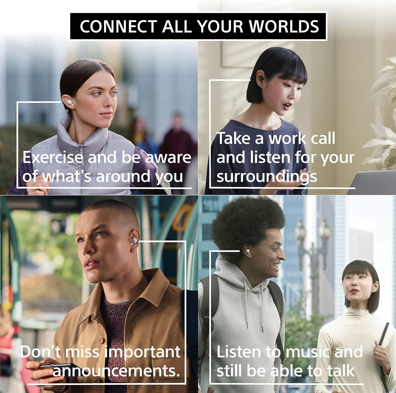 Sony Linkbuds Truly Wireless Headphones, Grey