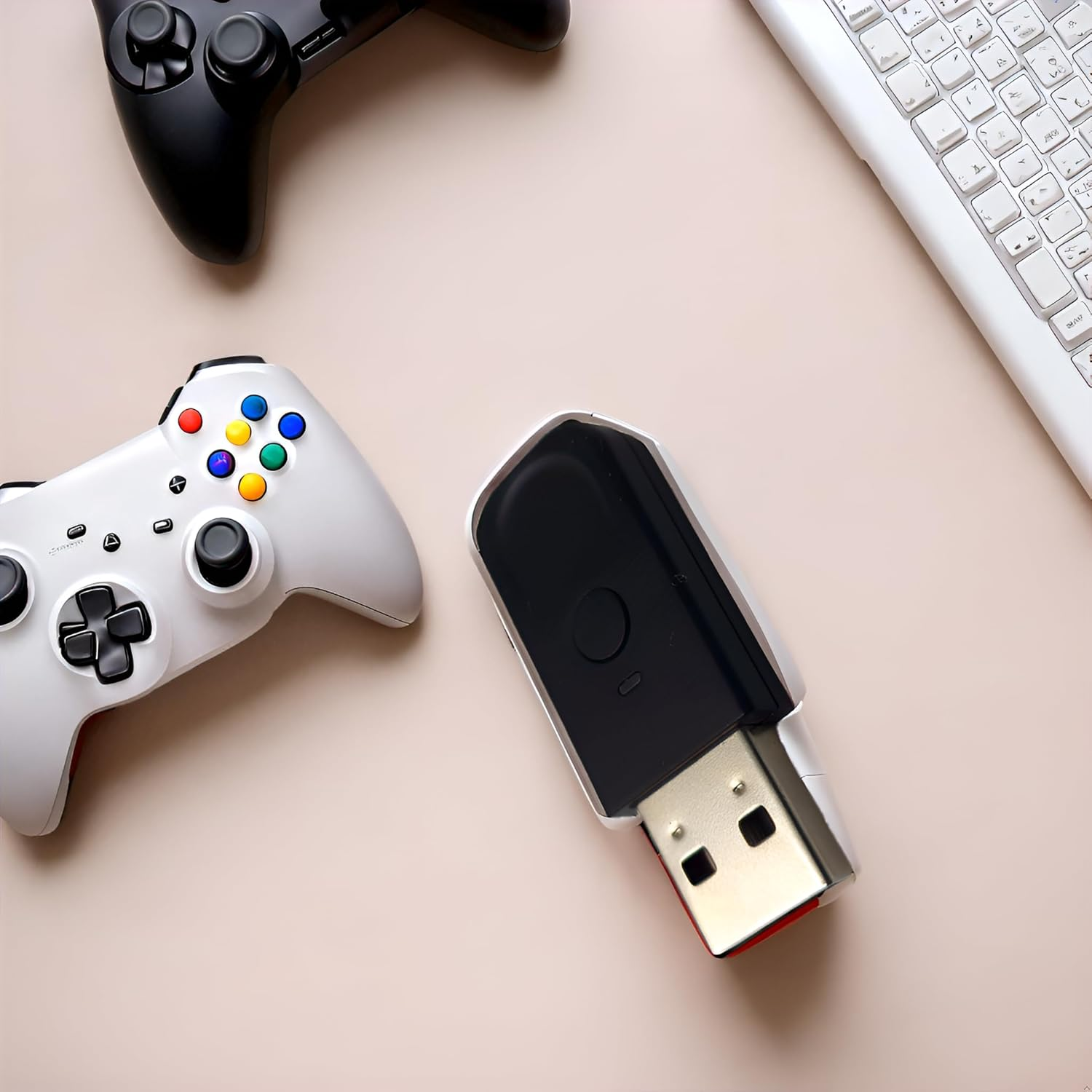 Wireless USB Controller Adapter for Switch Pro Controller/Joypad, Wireless Controller Recevier Compatible with Windows Pc/Switch/Switch Lite/Switch OLED, Support 2 Play on Switch/Pc image number 5