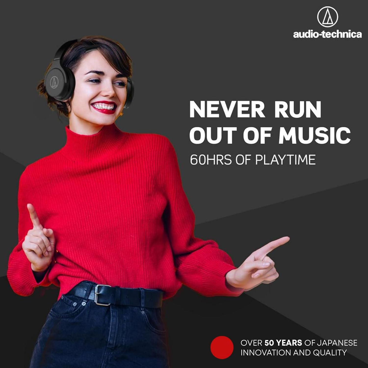 Audio-Technica ATH-S220BT Bluetooth Wireless Headphones Black image number 3