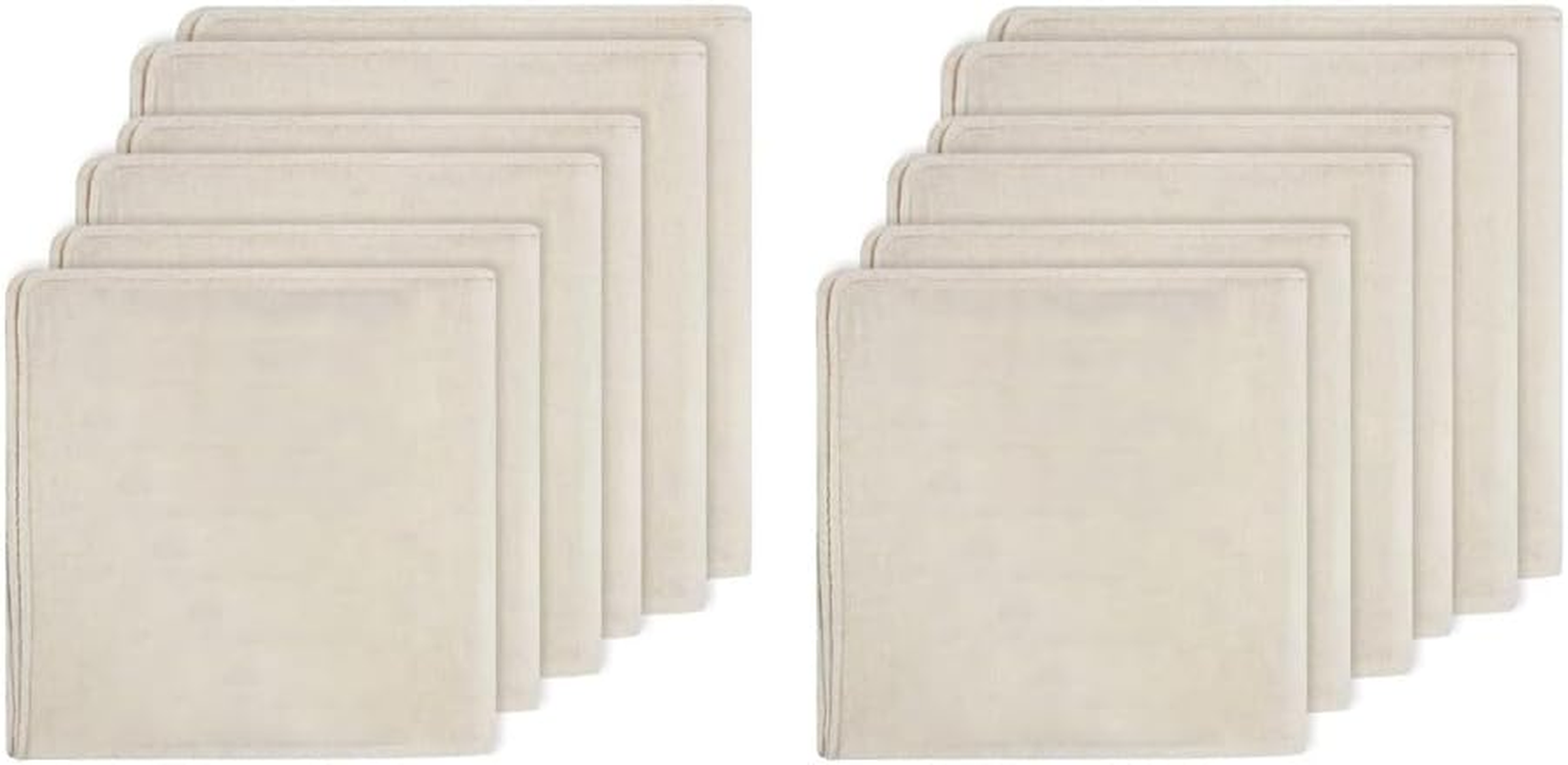 12 Pack Cheeseclothes, Unbleached Pure Cotton Muslin Clothes Soft Square Cheese Clothes for Cooking, Straining, Baking image number 5