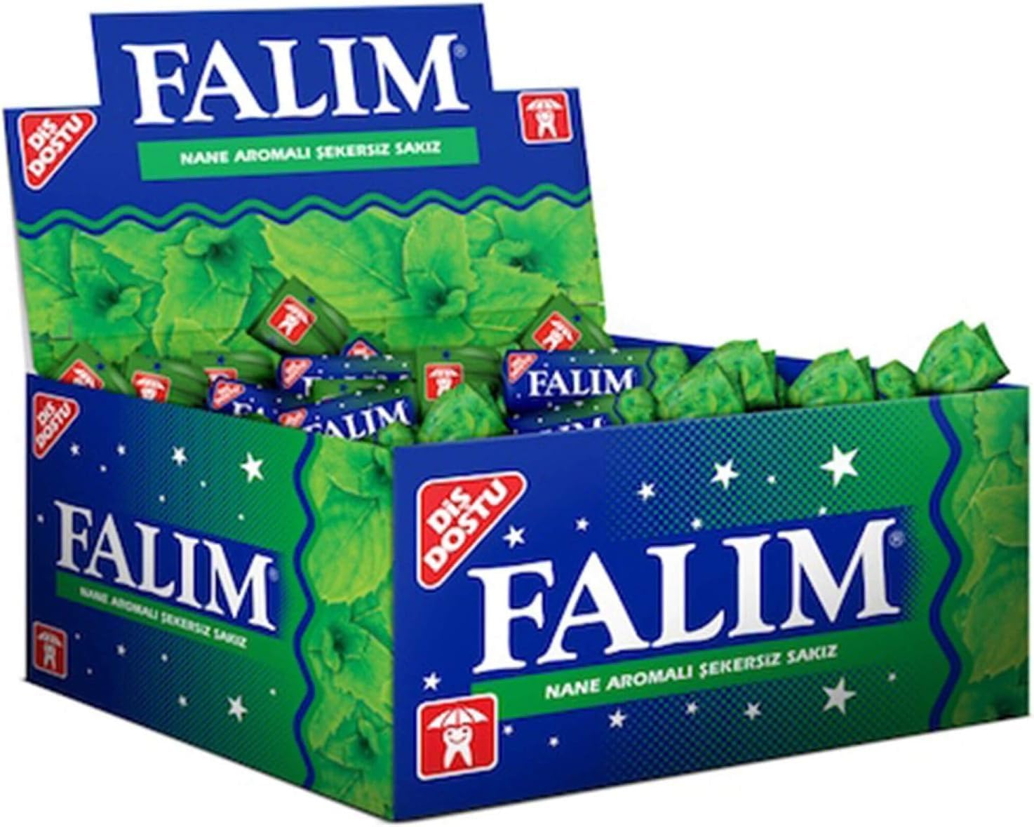 Sugarless Falim Plain Gum - Mint Flavoured - 100 Pieces - Individually Wrapped by N/A image number 2