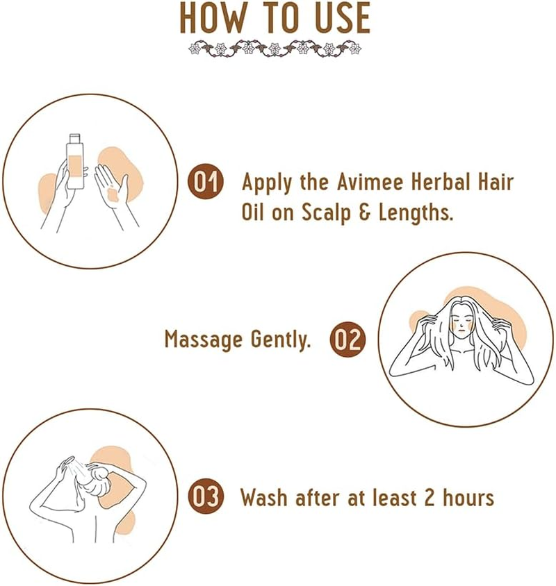 AVIMEE Herbalpure Cold Pressed Sweet Almond Oil | Fights Split Ends & Strengthens Hair | Enriched with Vitamin E | Mineral Oil Free | 50 ML image number 1