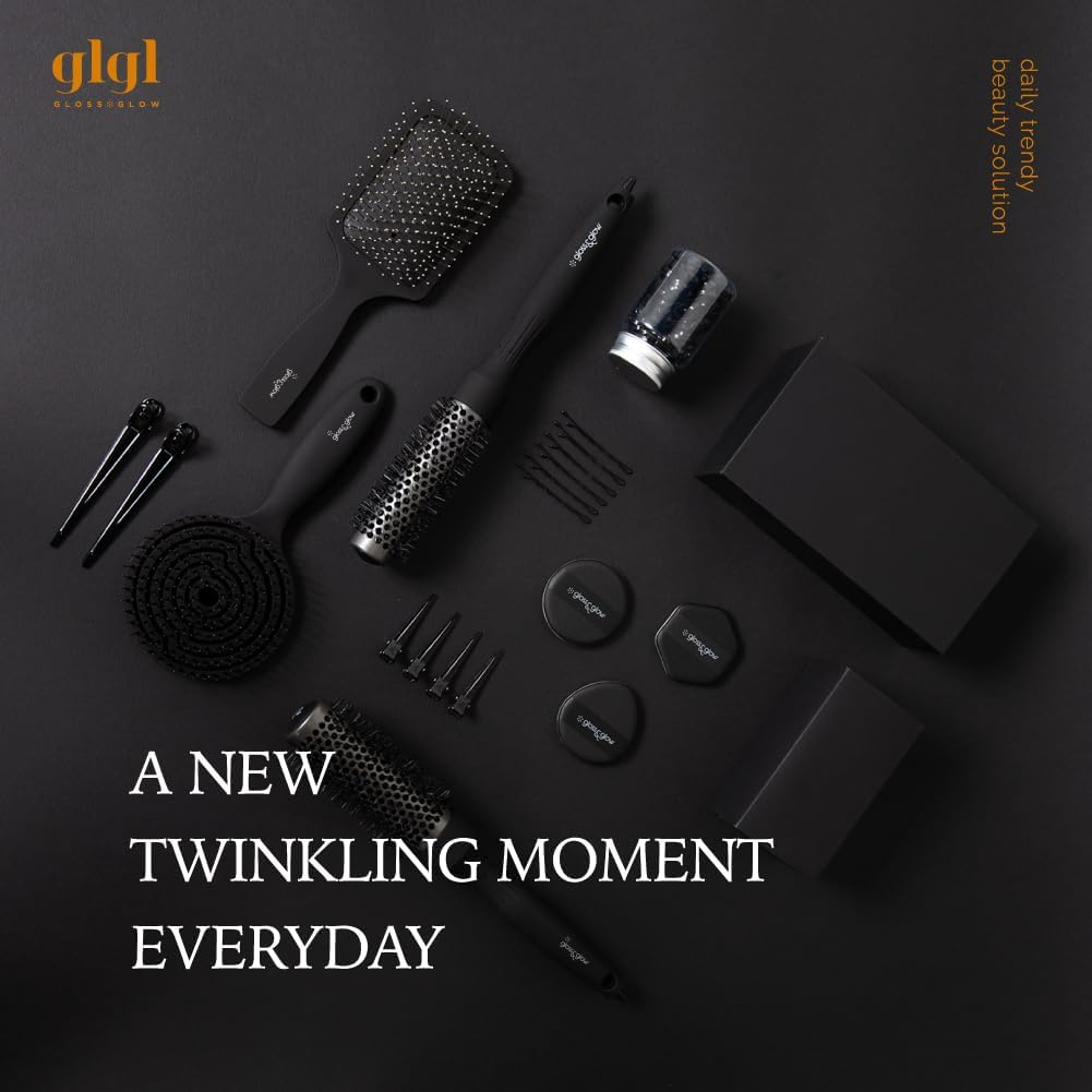 Curl Defining Vented Brush. Curly Hair Styling Brush, round Top Balls, Fast Hair Drying for Women. Made in Korea image number 4