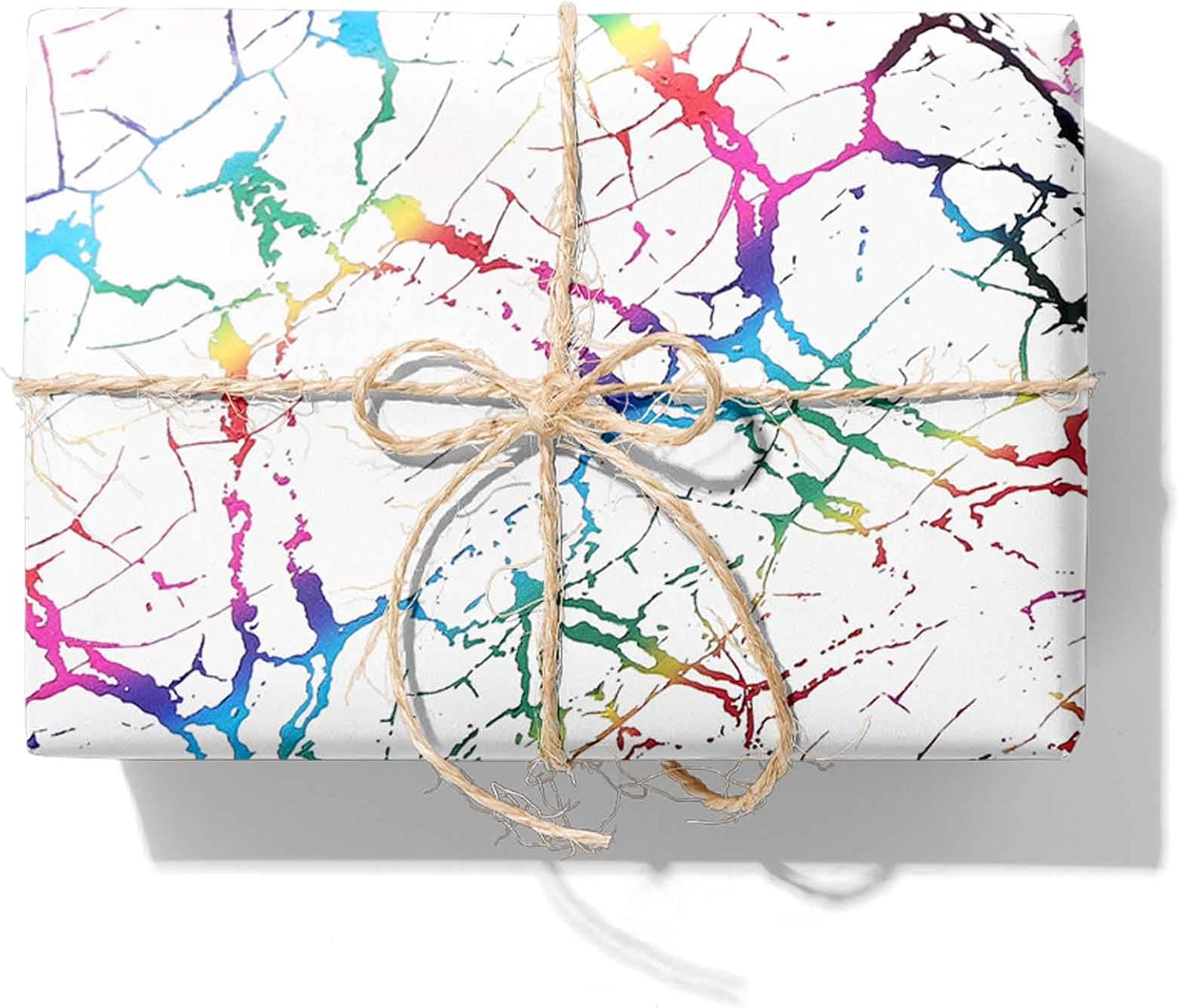 3 Rolls Birthday Wrapping Paper Roll - 17 in X 120 in per Roll - Sparkly Rainbow Holographic Wrapping Paper for Girls Kids Birthday Gift Wrap image number 3