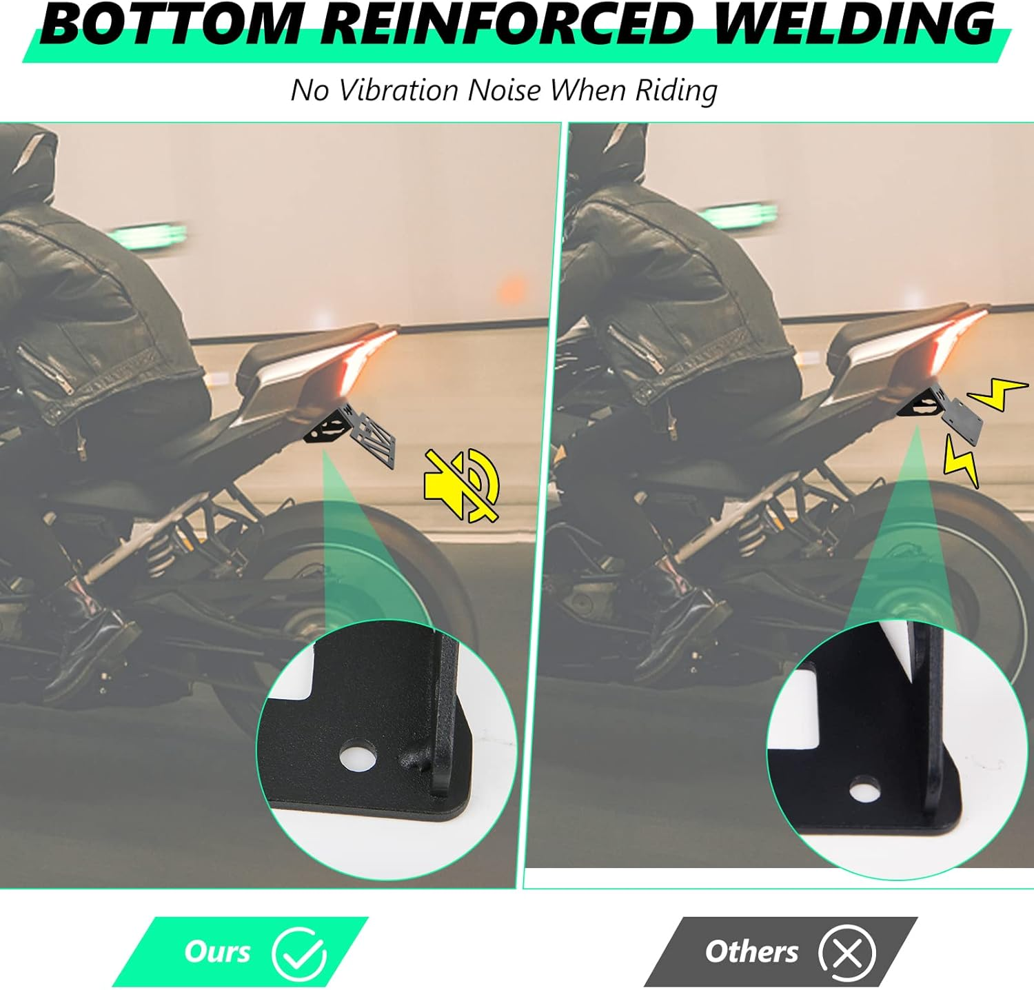 2024 2025 Ninja 500 Fender Eliminator Ninja 400 Fender Eliminator Tail Tidy License Plate Bracket Mount Fit with OEM & Aftermarket Turn Signal Z400 2018 2019 2020 2021 2022 2023 2024 2025 Z500 2024 image number 6