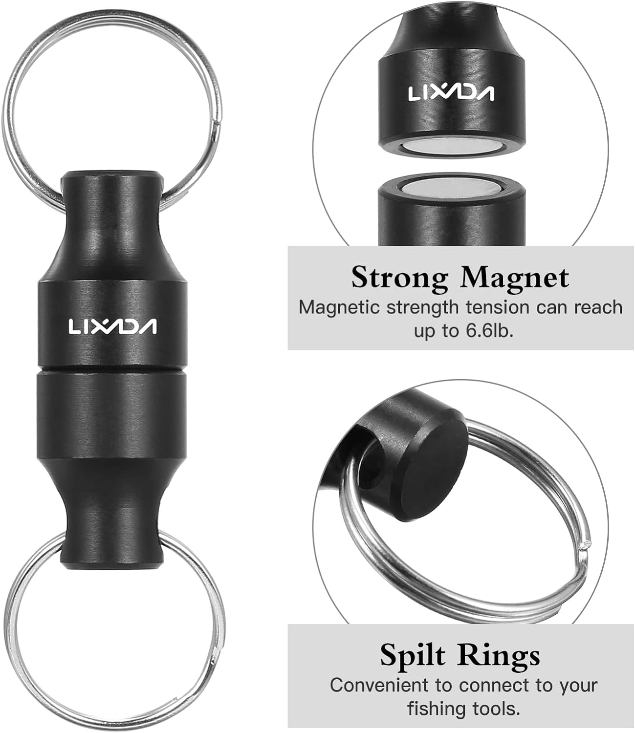 Mingzhe 3Pcs Fly Fishing Magnetic Net Release Holder Keeper Magnet Clip Landing Net Connector image number 1