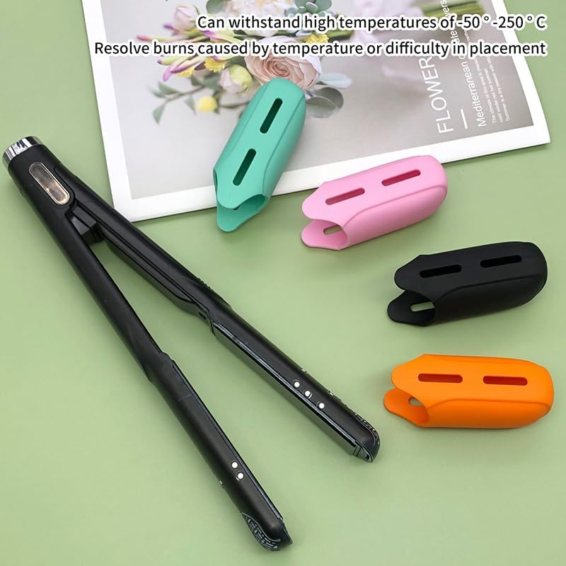 Durable Heat-Resistant Silicone Cover for Curling Irons and Straighteners Protects Hands and Surfaces from Burns Universal Fit for Various Hair Tools image number 4
