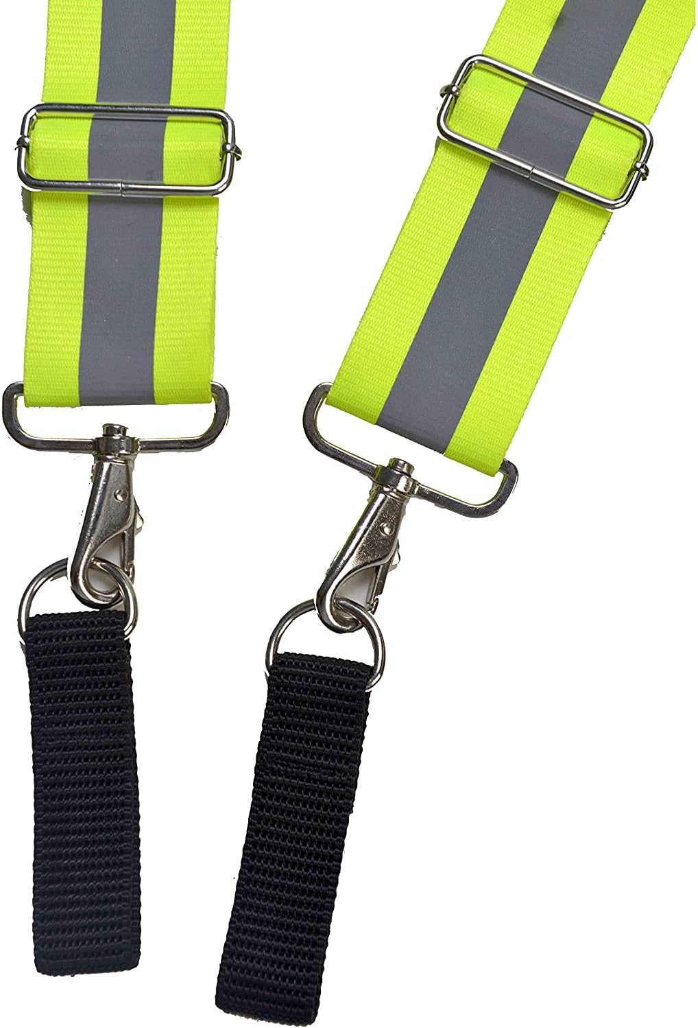 Reflective Tool Belt Suspenders Padded Heavy Duty Work Suspenders for Carpenter Electrician Work image number 4