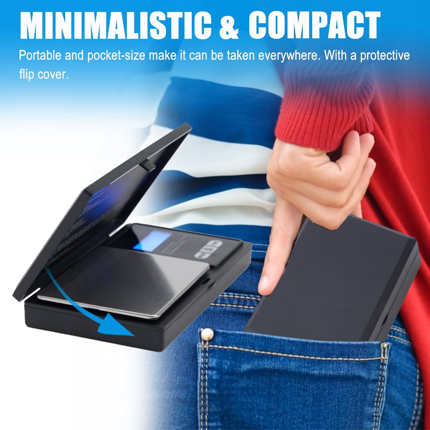 Precision Pocket Scale 700G X 0.01G, Digital Gram Scale with Tray, Small Food Scale, Jewelry Scale, Ounces Grains Scale with Backlit Lcd,Digital Milligram Scale,Pocket Jewellery Scale, Mini Gram Scale image number 5