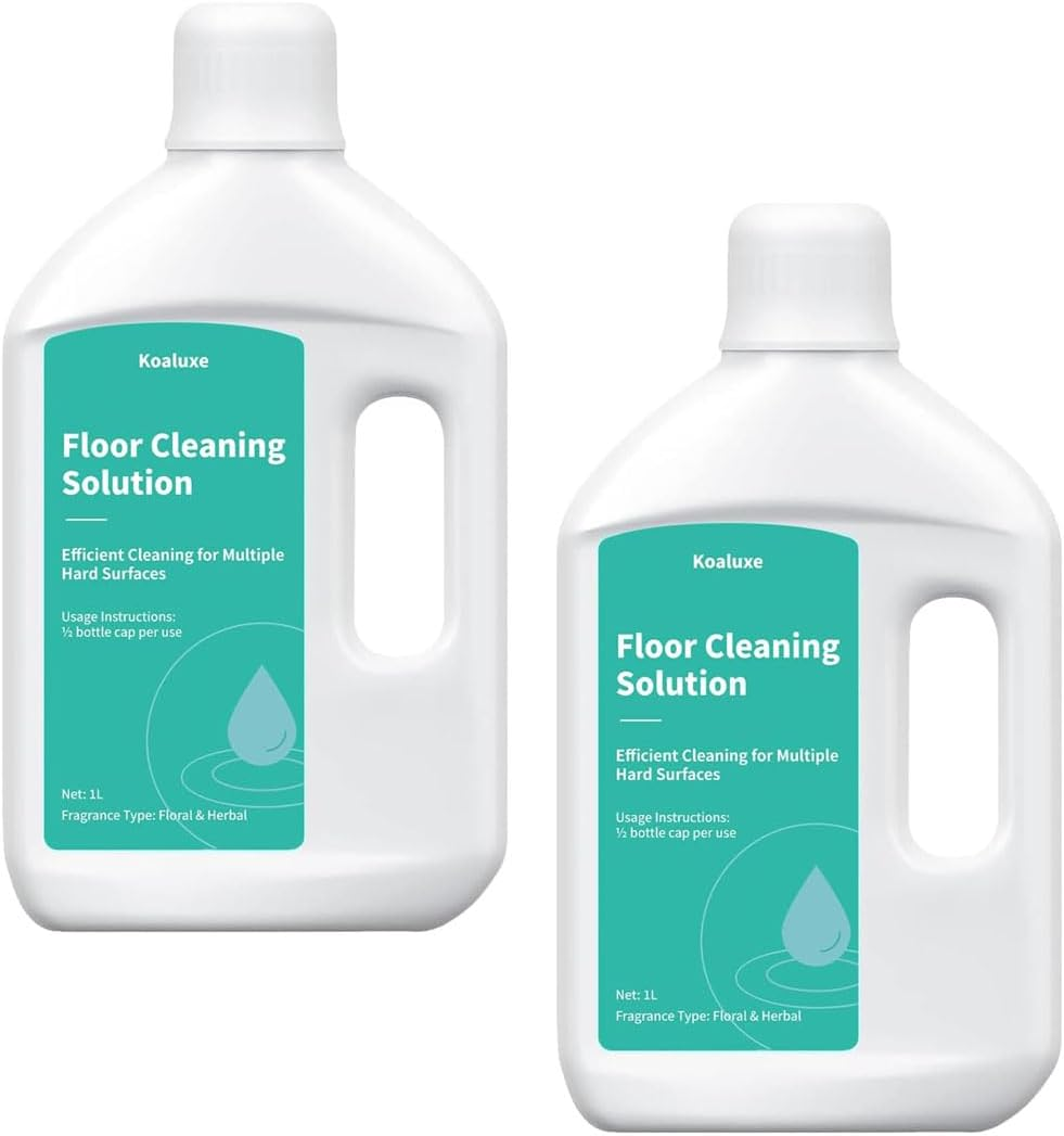 Floor Cleaning Solution,2-Pack,1000Ml/33.8 Fl Oz,Compatible with Dreame X40 Ultra/X50 Ultra/L40 Ultra/L10Spro Ultra Heat/X30 Ultra Robot Vacuum Floor Cleaner Liquid Refill
