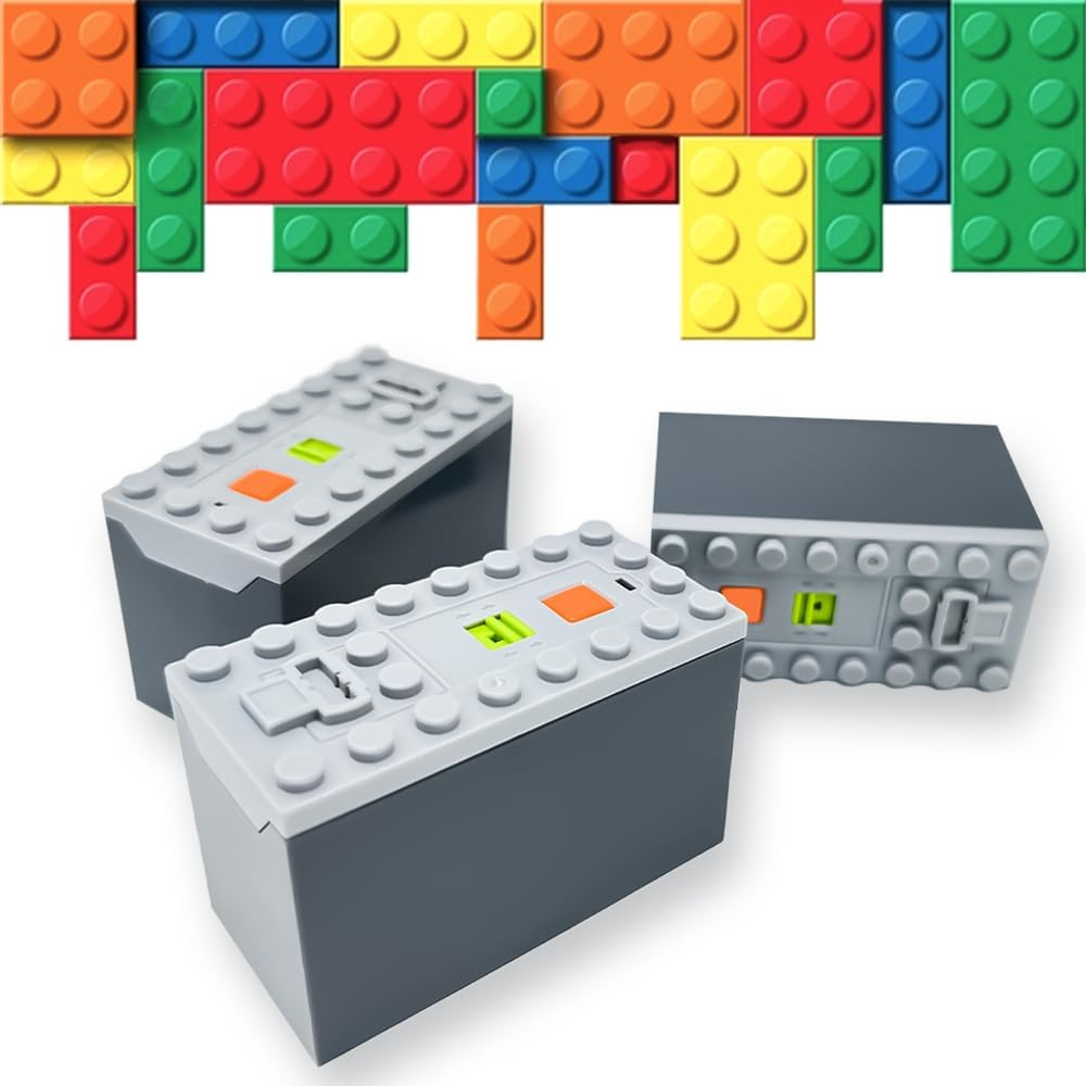 Technic Power-Functions Power Functions AAA Battery Box 88000 (3 PCS) Compatible with -Motor MOC Technic-Parts image number 1