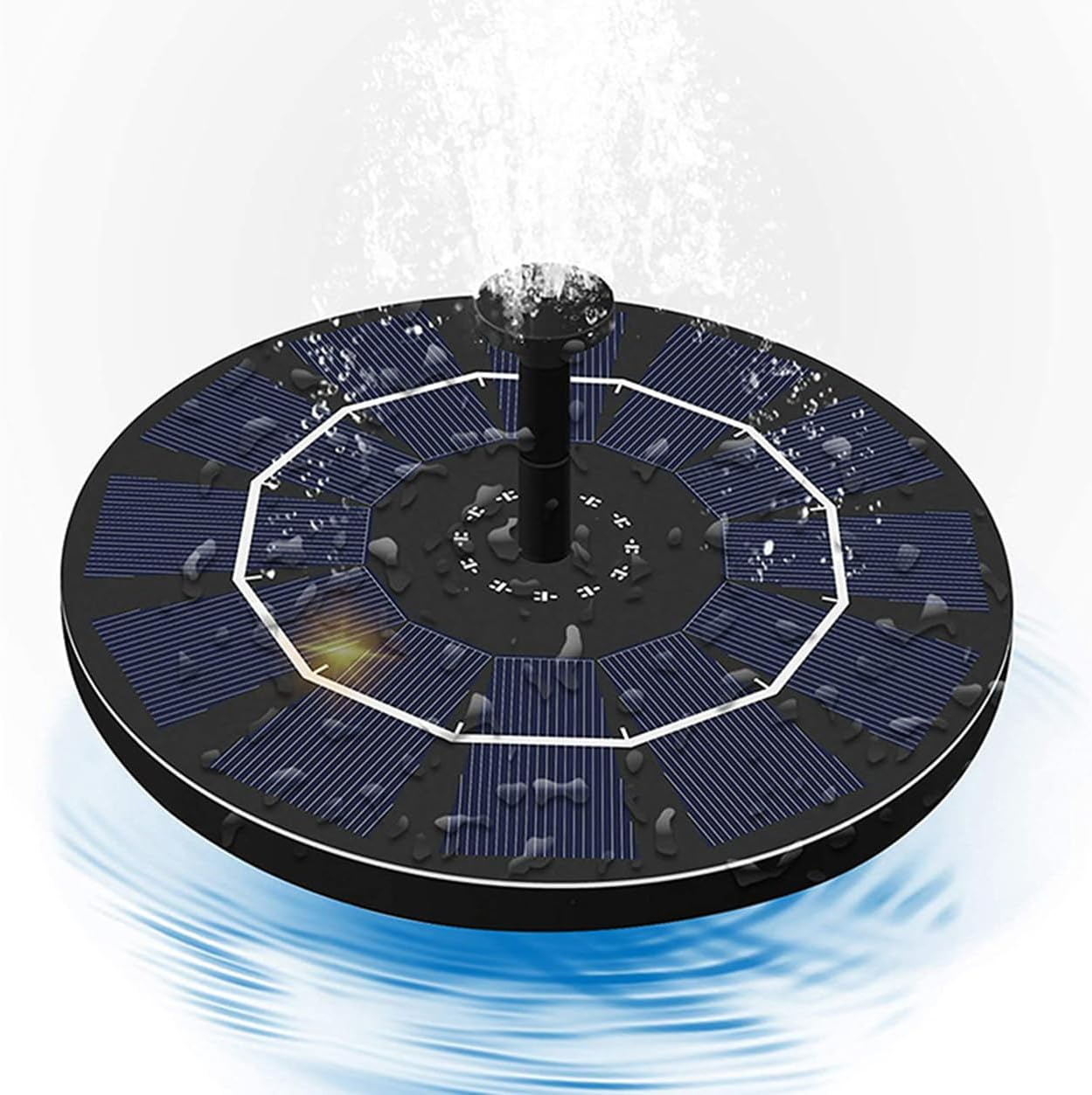 Meichoon Solar Fountain Pump 3.5W with 6 Nozzles Birdbath Water Feature Independent Floating Fountain for Gardens Ponds Fish Tanks Aquariums Outdoors MY01 image number 4