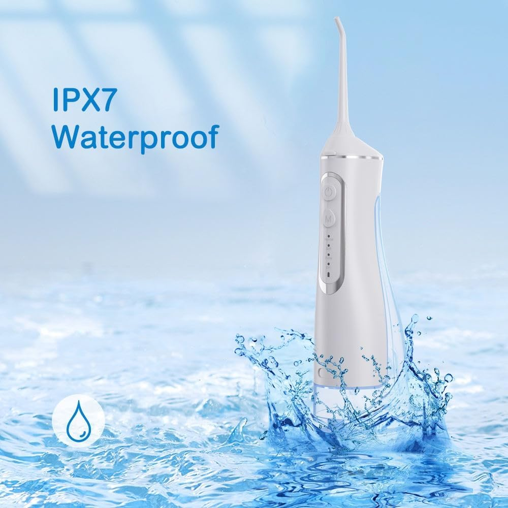 Portable Cordless Oral Teeth Irrigator &ndash; Rechargeable Water Flosser with 320Ml Tank, IPX7 Waterproof, Type-C USB Charging &ndash; 1400&ndash;1800 Pulses/Min &ndash; Dental Cleaner for Travel, Braces, and Implants image number 1