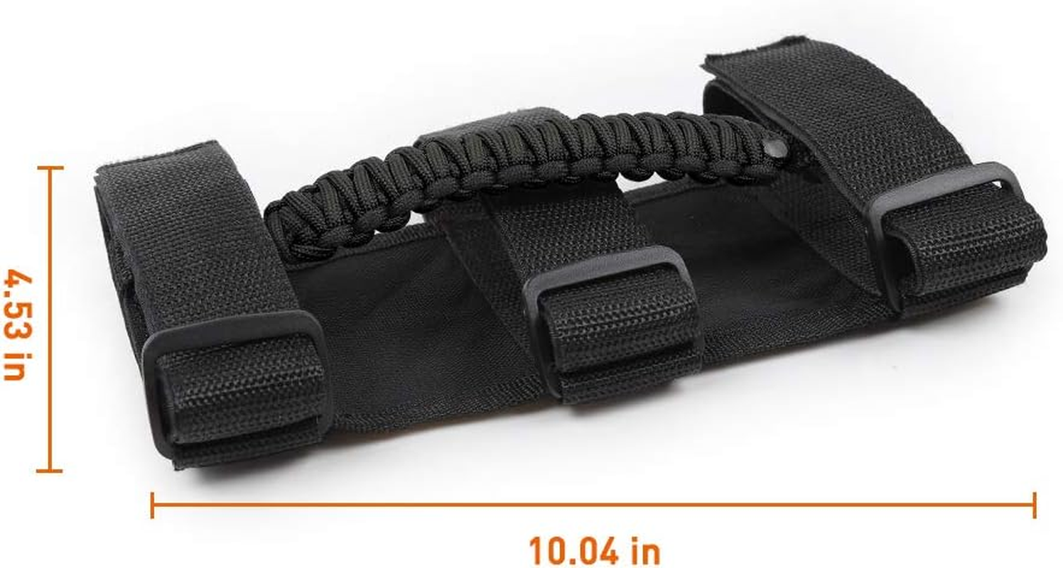 Savadicar 4 X Roll Bar Grab Handles Grip Handle for Jeep Wrangler YJ TJ JK JL & Gladiator JT 1955-2022, Interior Accessories, Black image number 4