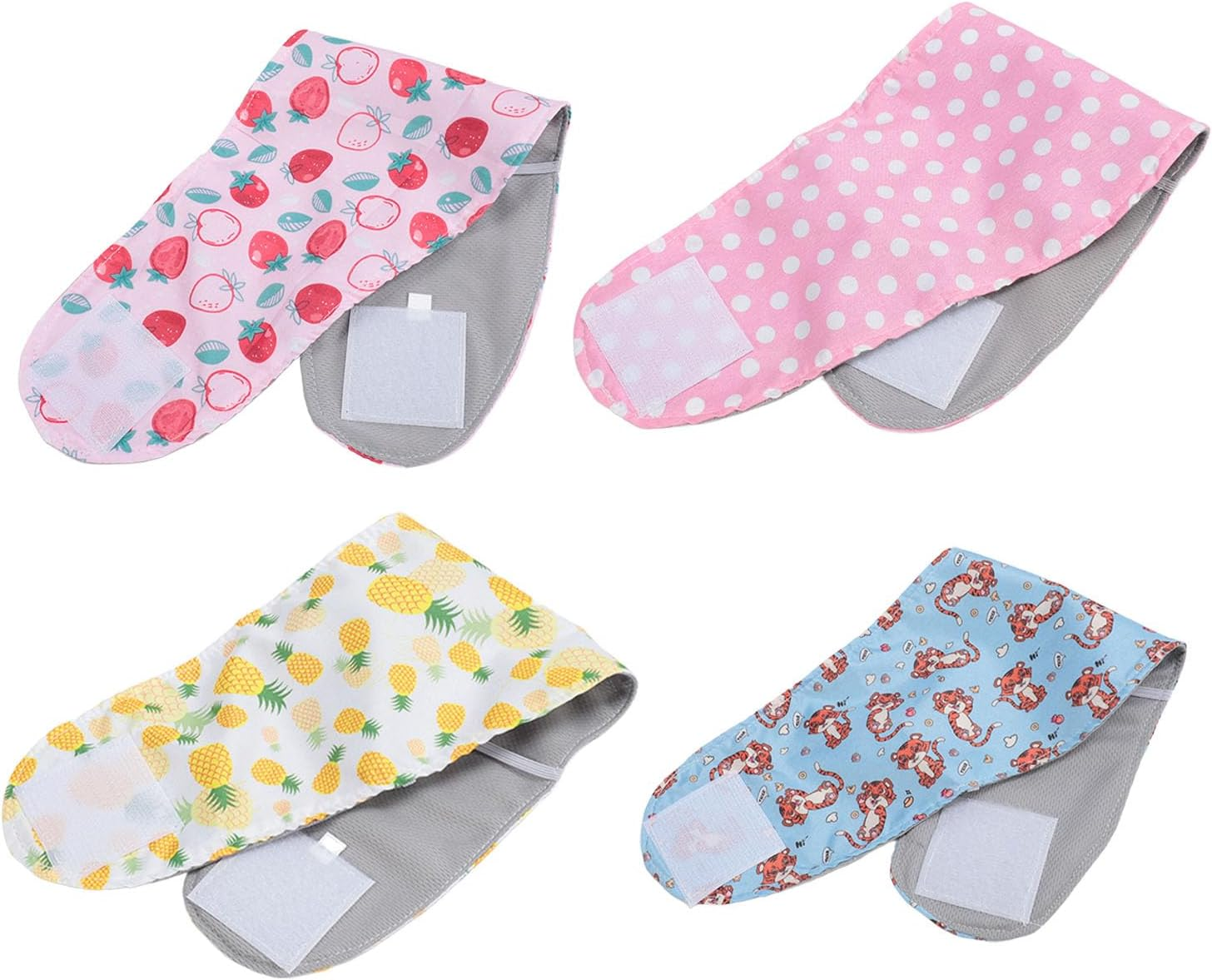 4Pcs Washable Dog Diapers Male, Dogs Reusable Wrap Diapers Puppy Belly Bands, Boy Doggie Bands for Daily Care Training Post Surgery, Mixing Color (M) image number 1