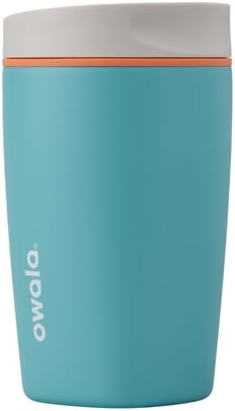 Owala Smoothsip Slider Insulated Stainless Steel Coffee Tumbler, Reusable Iced Coffee Cup, Hot Coffee Travel Mug, BPA Free 20 Oz, Pucker Up