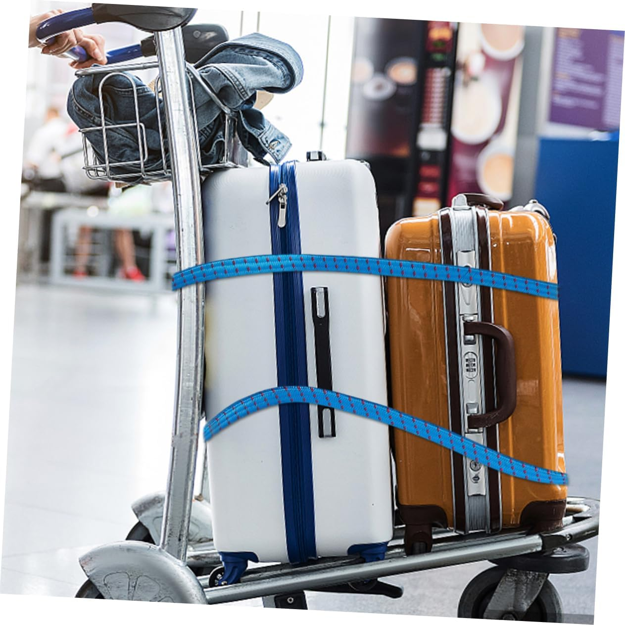 DOITOOL 10Pcs Elastic Luggage Rope Nylon Bike Hook Straps Packing Fixed Belt for Motorbike Travel Gear Security Accessories Luggage Strap Random Color image number 5