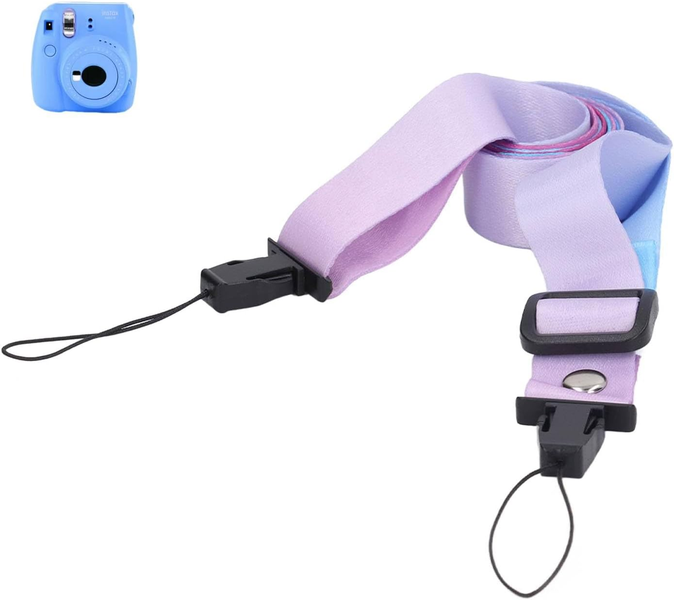 Zopsc Cute Camera Strap, Stylish Printed Camera Strap Beltfor Fuji for POLAROID for Instant Camera Mini12 11 8, Adjustable Thin Strap Neck Shoulder Strap for Girls Boys (Flower Pattern)