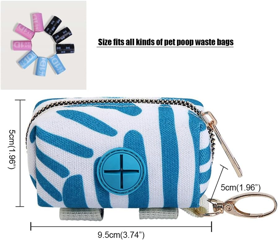 1 X Dispenser for Dog Waste Bags, Dispenser, 1 Roll of Dog Waste Bags, Dog Poop Waste Bag Dispenser with Zip with Carabiner Hook, Waste Bag Dispenser for Dogs, Outdoor Walks, Accessories image number 2