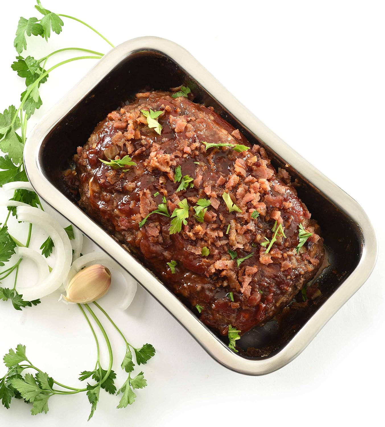 Norpro Stainless Steel Bread Loaf Meatloaf Dessert Pan with a Mirror Finish 3849