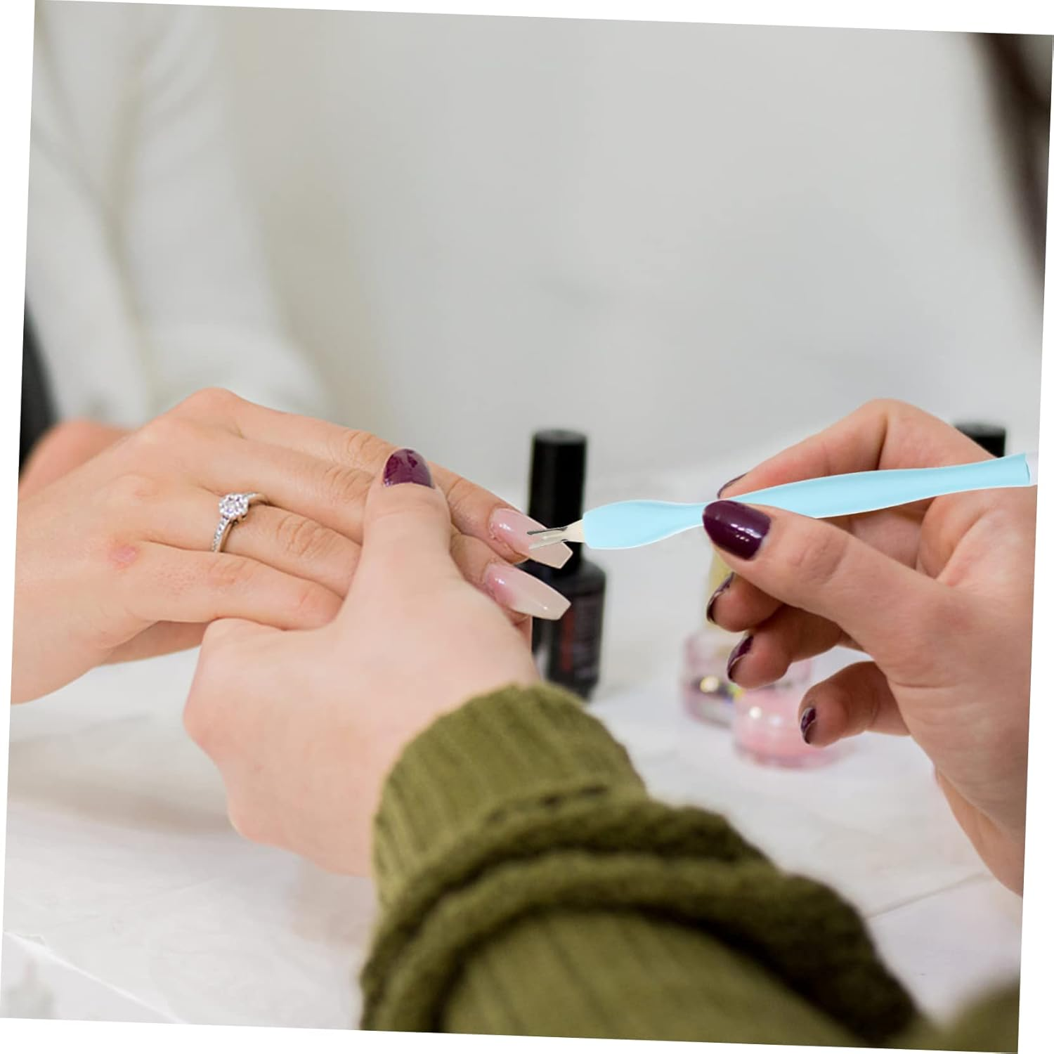 CANIGHT 15Pcs Dead Skin Forks Professional Nail Art Manicure Tools Durable Silicone Easy Dead Skin Removal for Home Salon Use image number 2