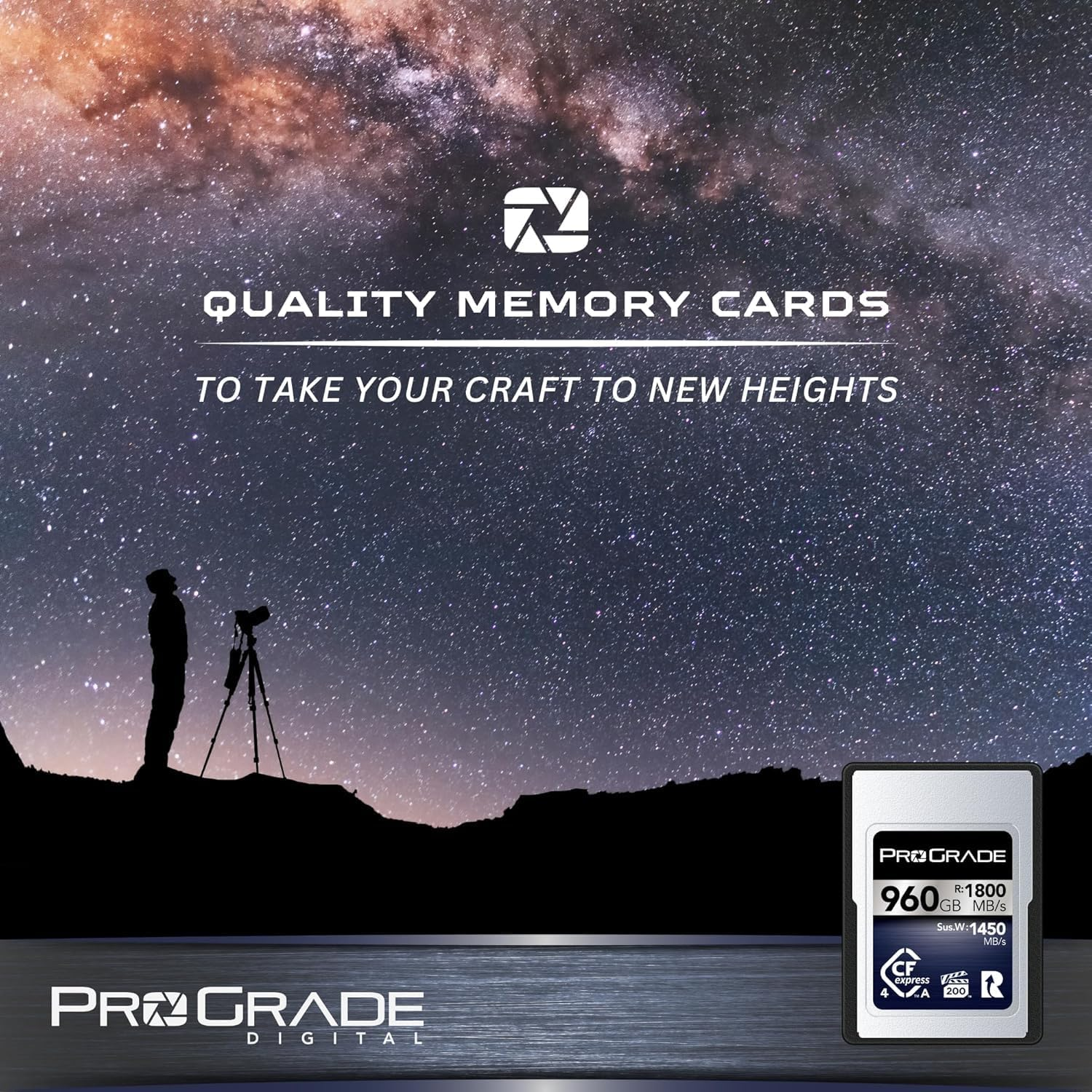 Prograde Digital Cfexpress&trade; 4.0 Type a Memory Card (960GB) Iridium image number 5