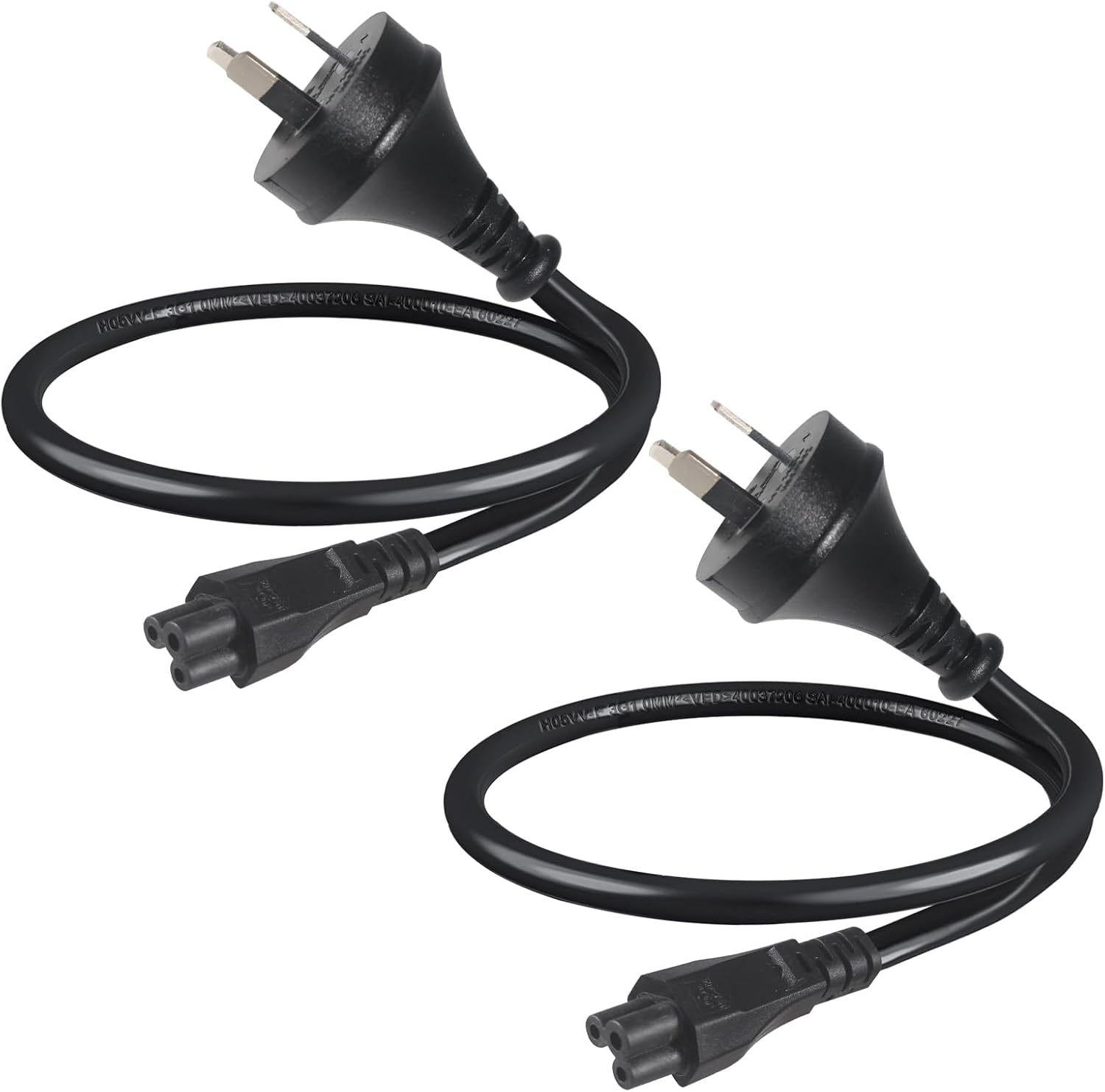 White 3-Pin IEC-C5 Power Cable 50Cm Replacement Clover Charging Cable 0.5 Meter Australia Clover Leaf Cord image number 5