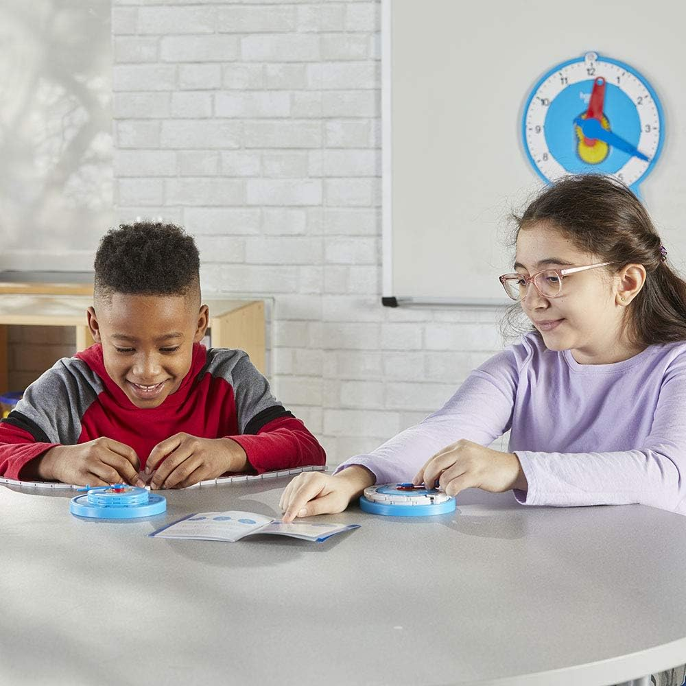 Hand2Mind Advanced Numberline Clock, Telling Time Teaching Clock, Elapsed Time Clock, Analog Clock Learning for Kids, Middle School Clock Manipulatives, Teaching Time Classroom Clock (Set of 25) image number 3