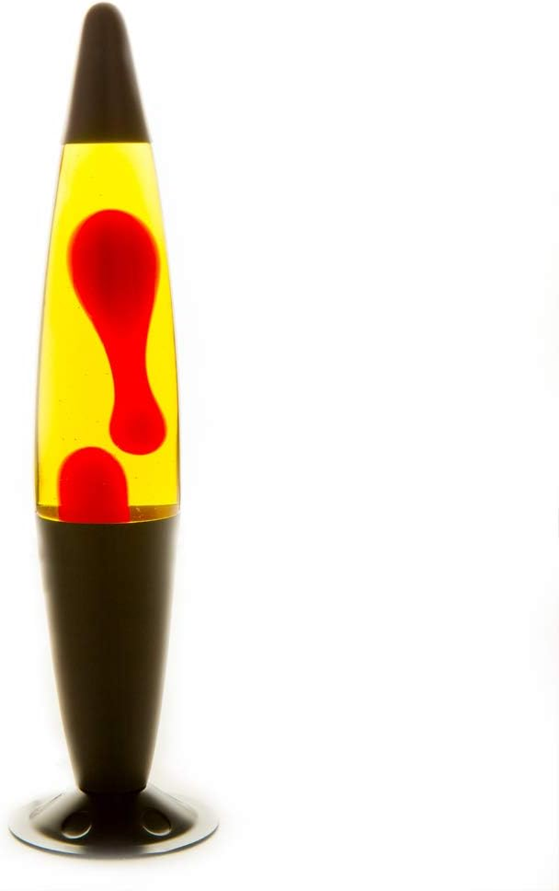 MDI Australia Peace Motion Lamp with Black Base Red Magma in Yellow Liquid, 40 Cm